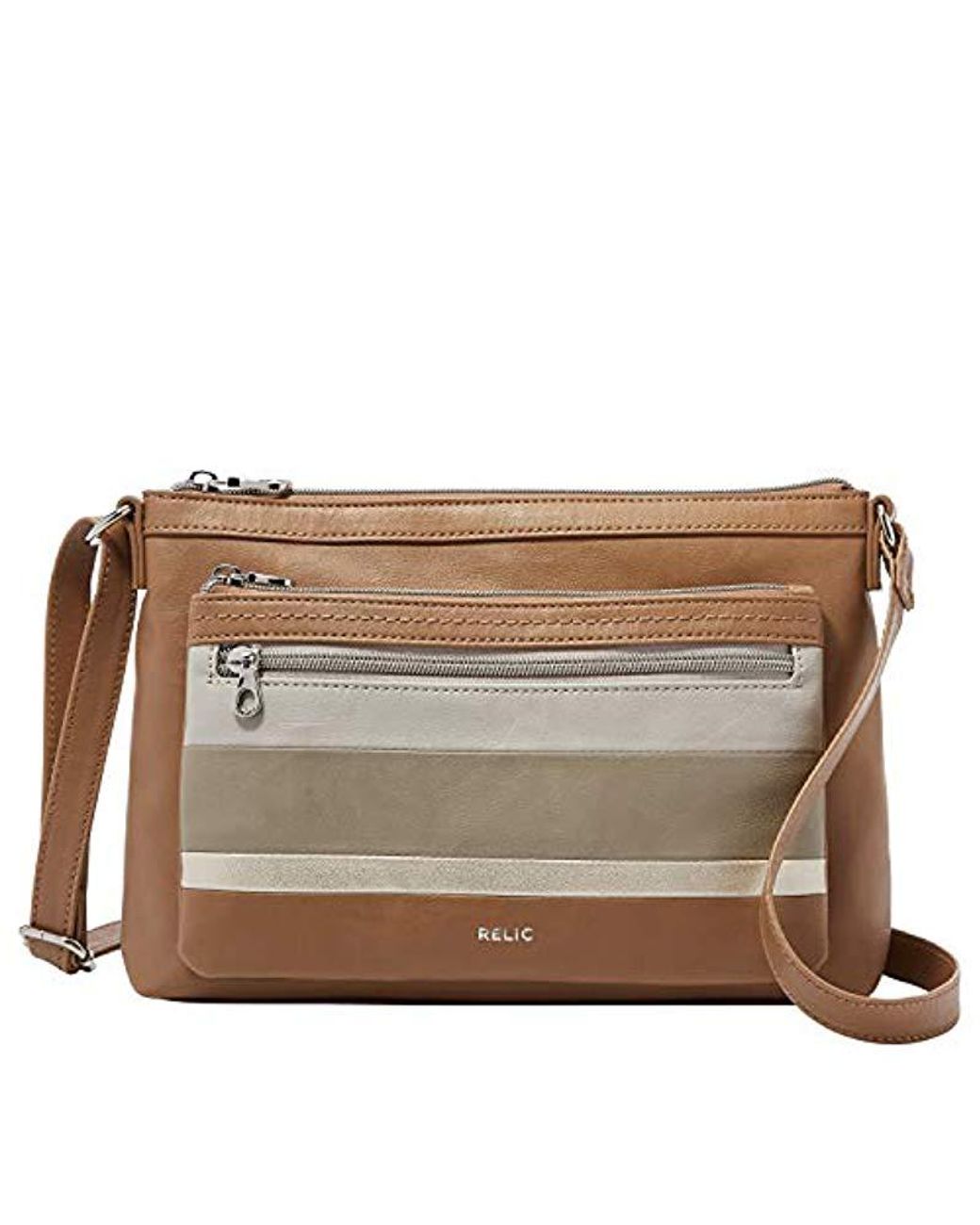 Fossil Relic By Evie Crossbody Handbag Purse in Brown | Lyst