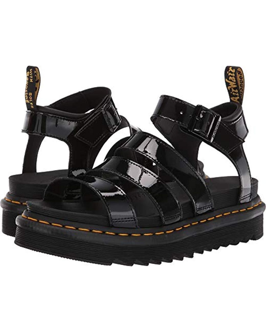 dr martens blaire sandals patent