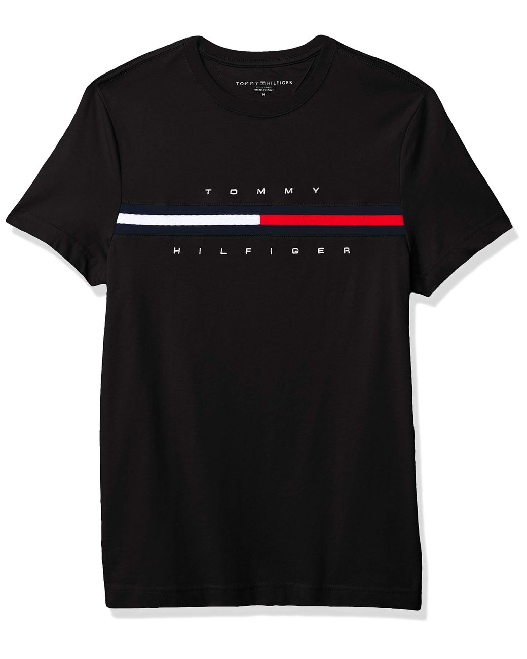 Tommy Hilfiger Cotton Short Sleeve Logo T-shirt in Black for Men - Save ...