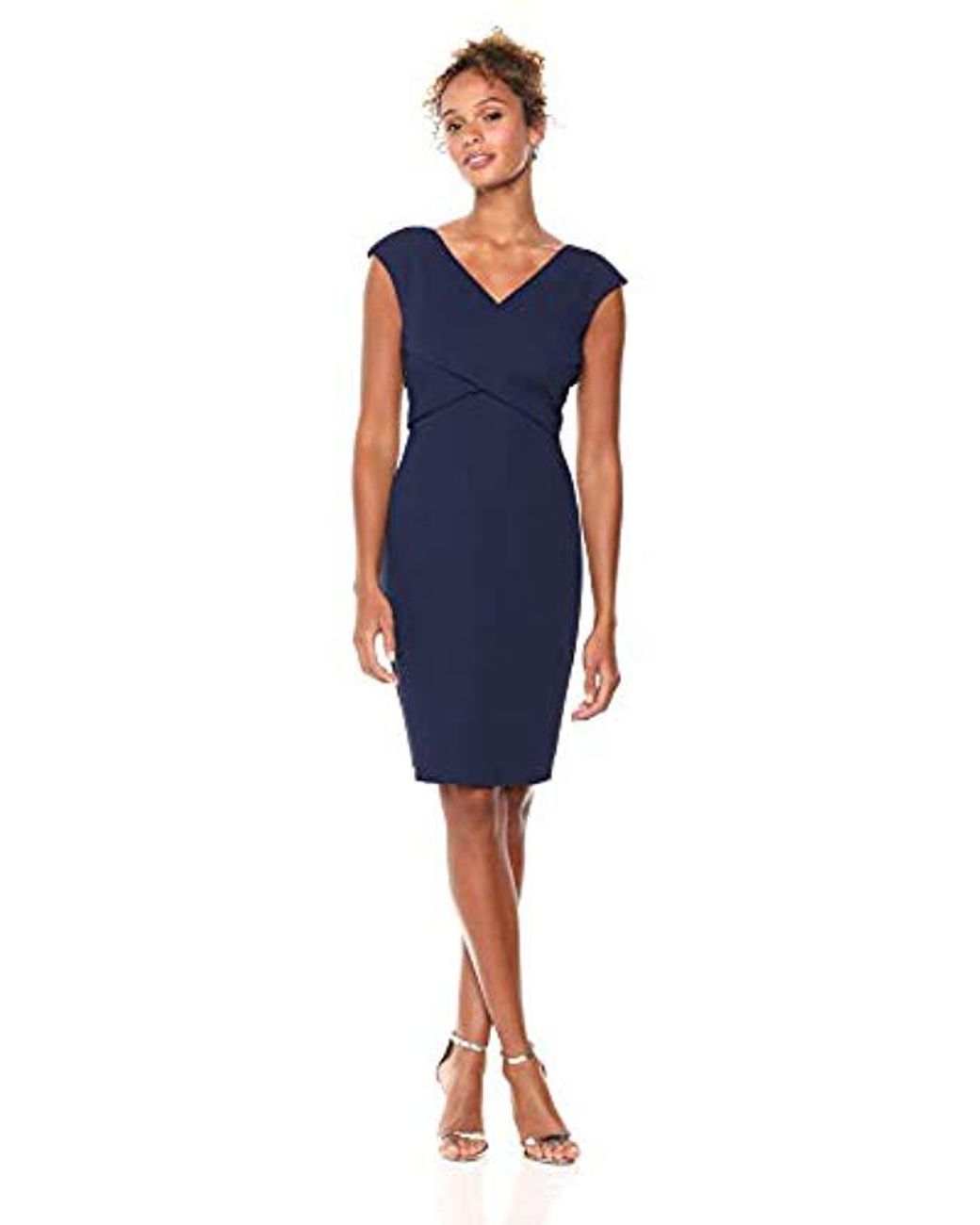 Eliza J Sheath Dress in Navy (Blue) Save 8 Lyst