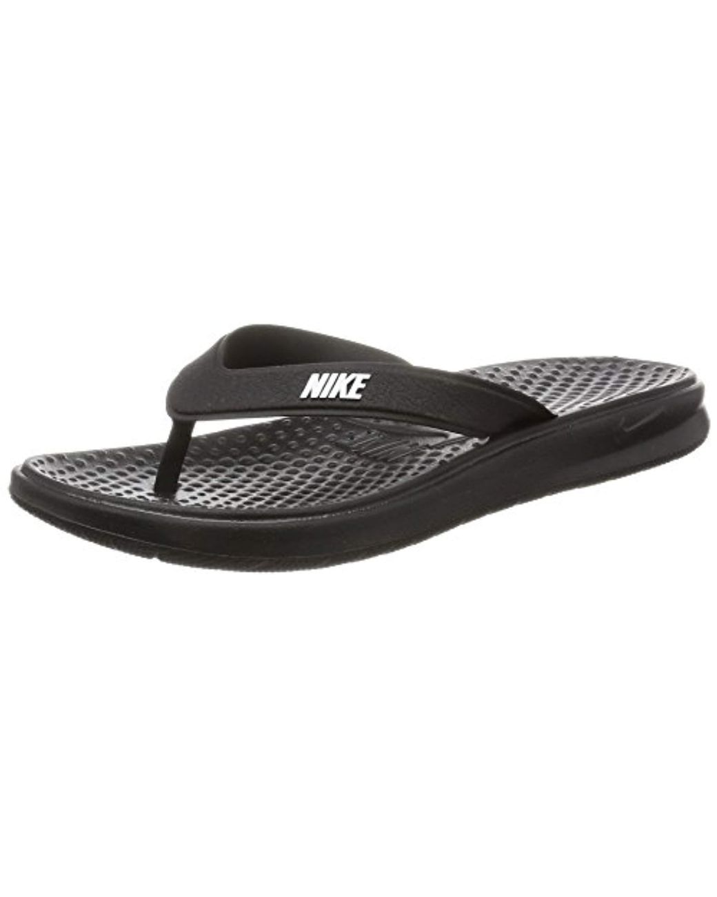 Nike Rubber Solay Thong Flip-flop in Black/White (Black) | Lyst