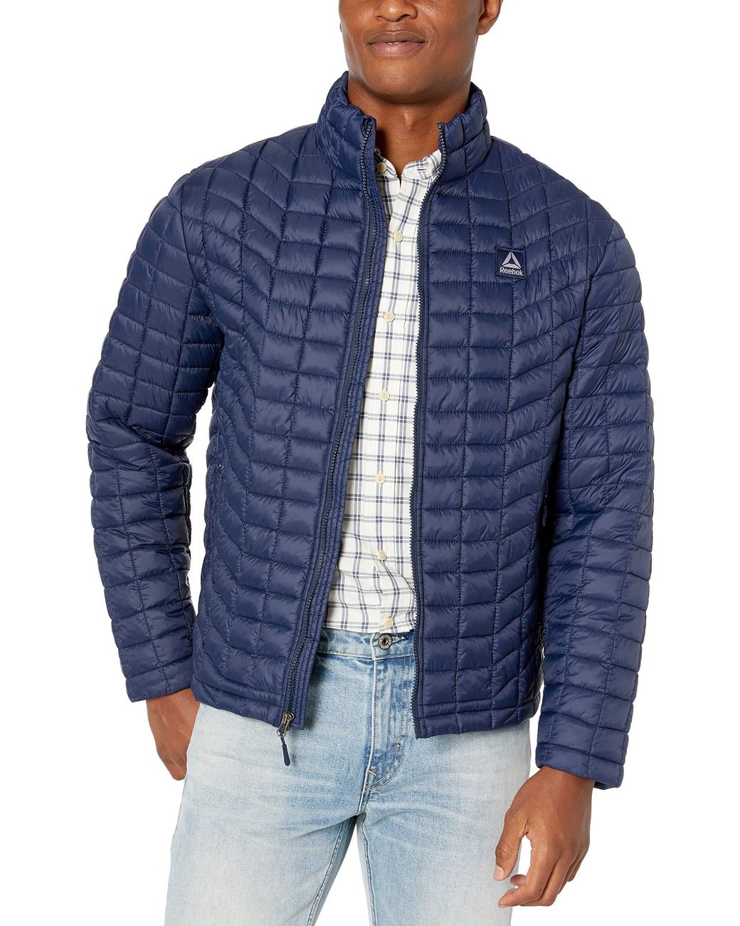 Reebok Fleece Outerwear Jacket in Blue for Men Save 55 Lyst