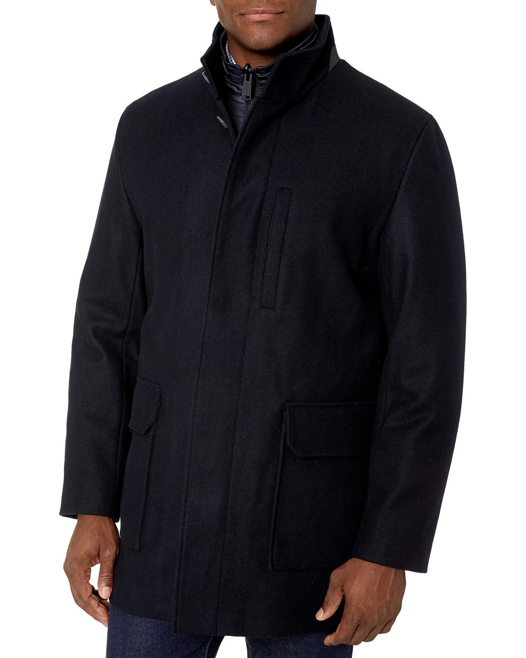 Cole Haan Melton Wool 3 In 1 Car Coat in Navy (Blue) for Men - Save 29% ...
