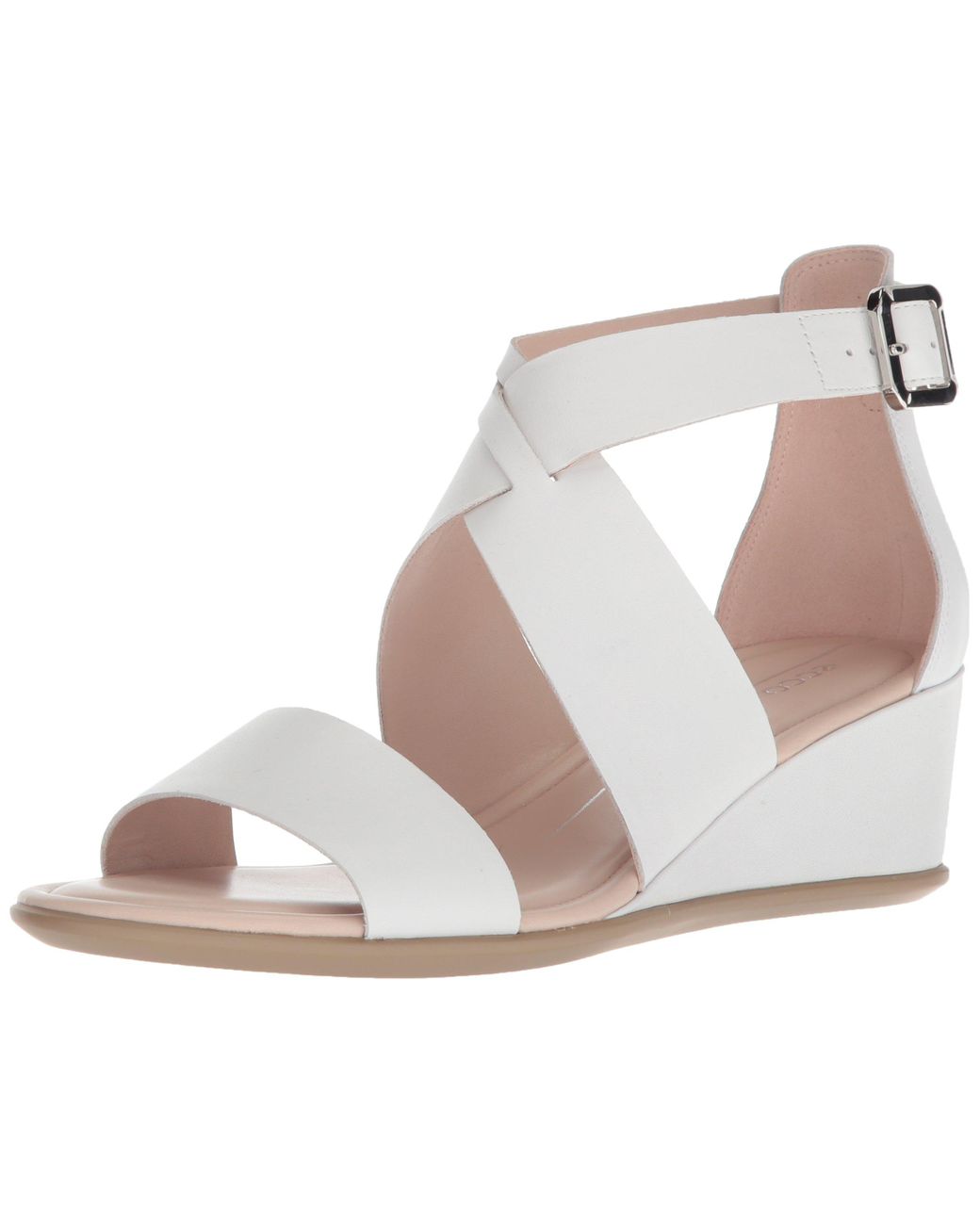 Ecco Leather Shape 35 Wedge Ankle Strap 