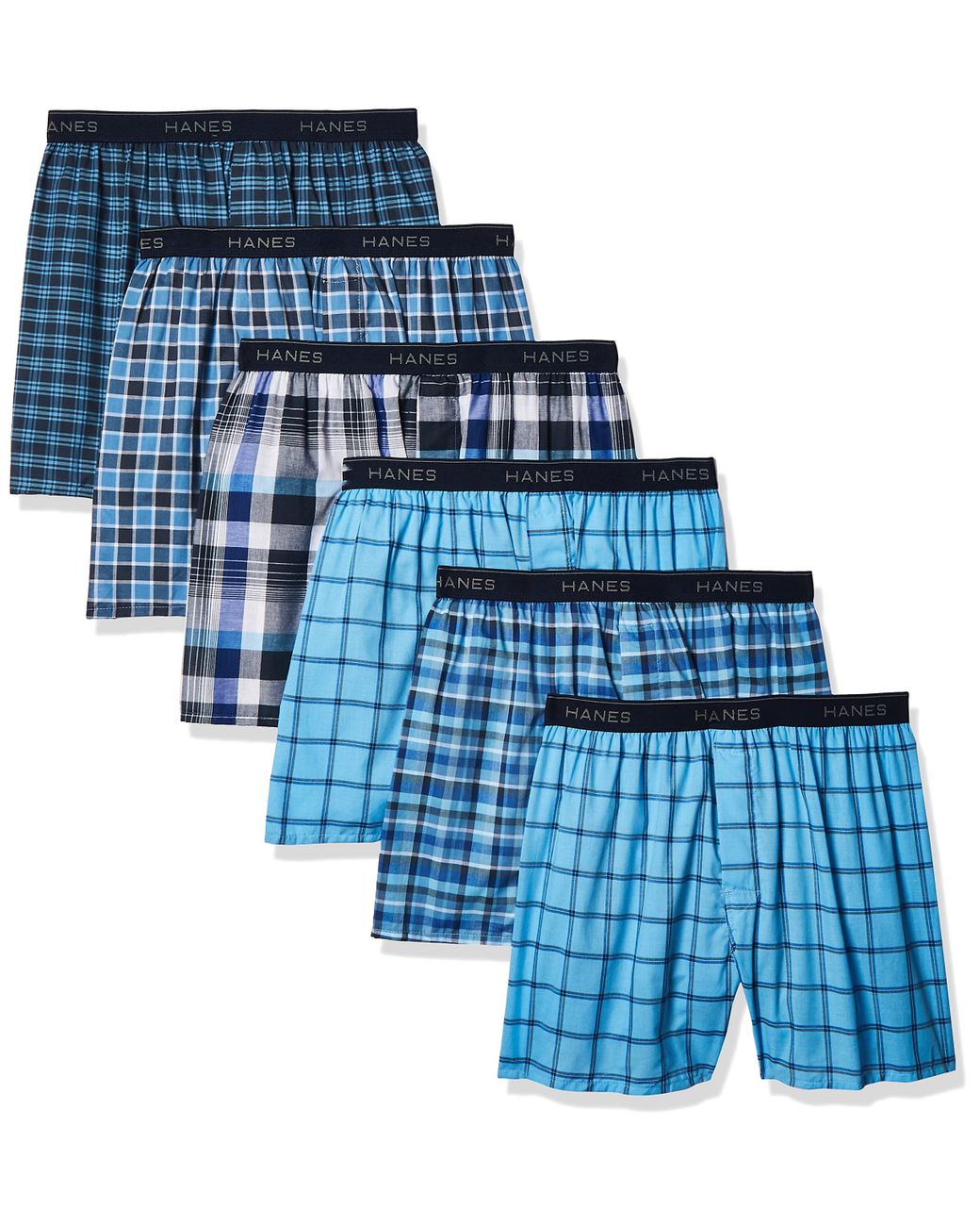 Hanes Cotton Ultimate Woven Boxers Pack in Blue for Men | Lyst