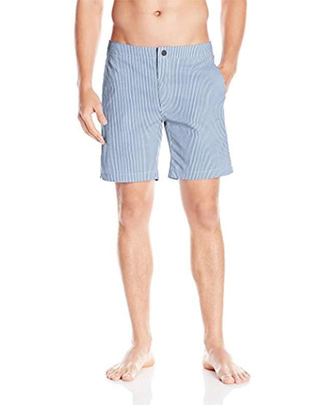 Paisley Gradient Brown Pattern Cargo Slim Fit Quick Dry Swim Shorts
