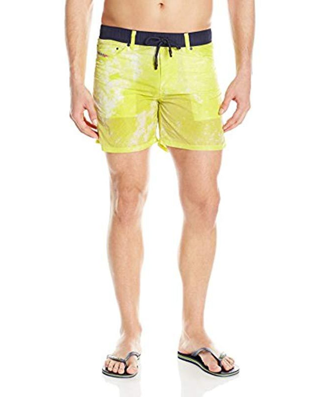 Diesel Mens Wayeeki Solid Waterdenim 16 Inch Swim Trunk