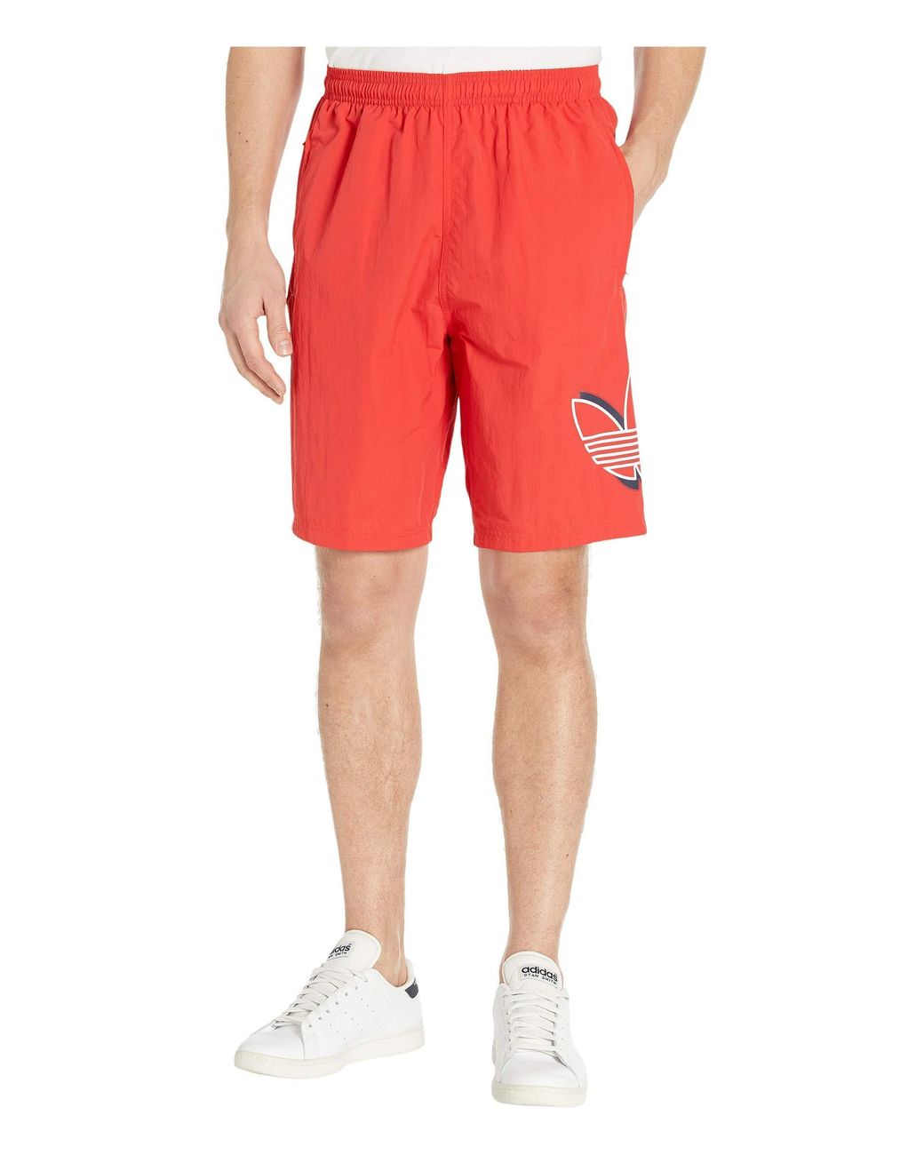 adidas Originals Synthetic Shadow Woven Shorts in Black (Red) for Men -  Save 45% | Lyst