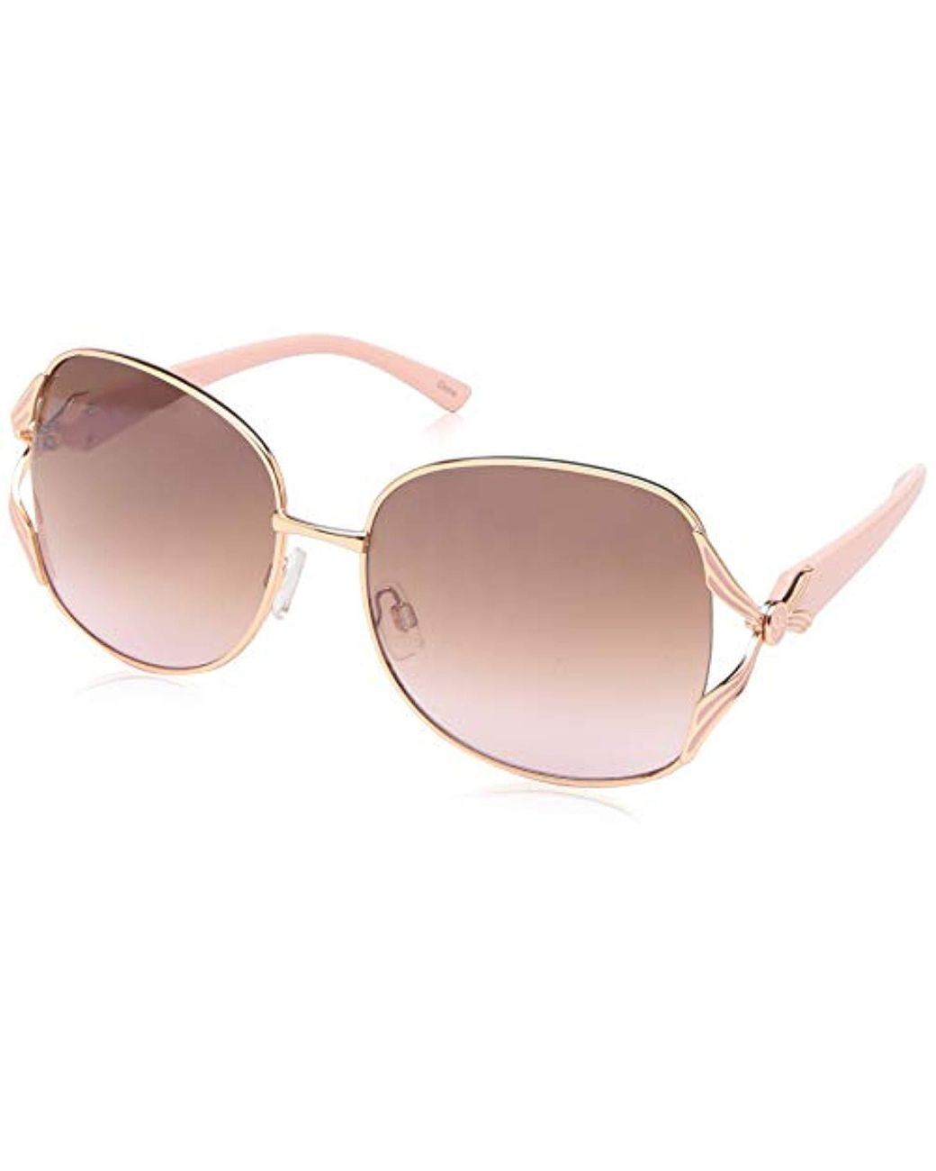 NEW Jessica Simpson Oversized Rose Gold & White Sunglasses J5254 