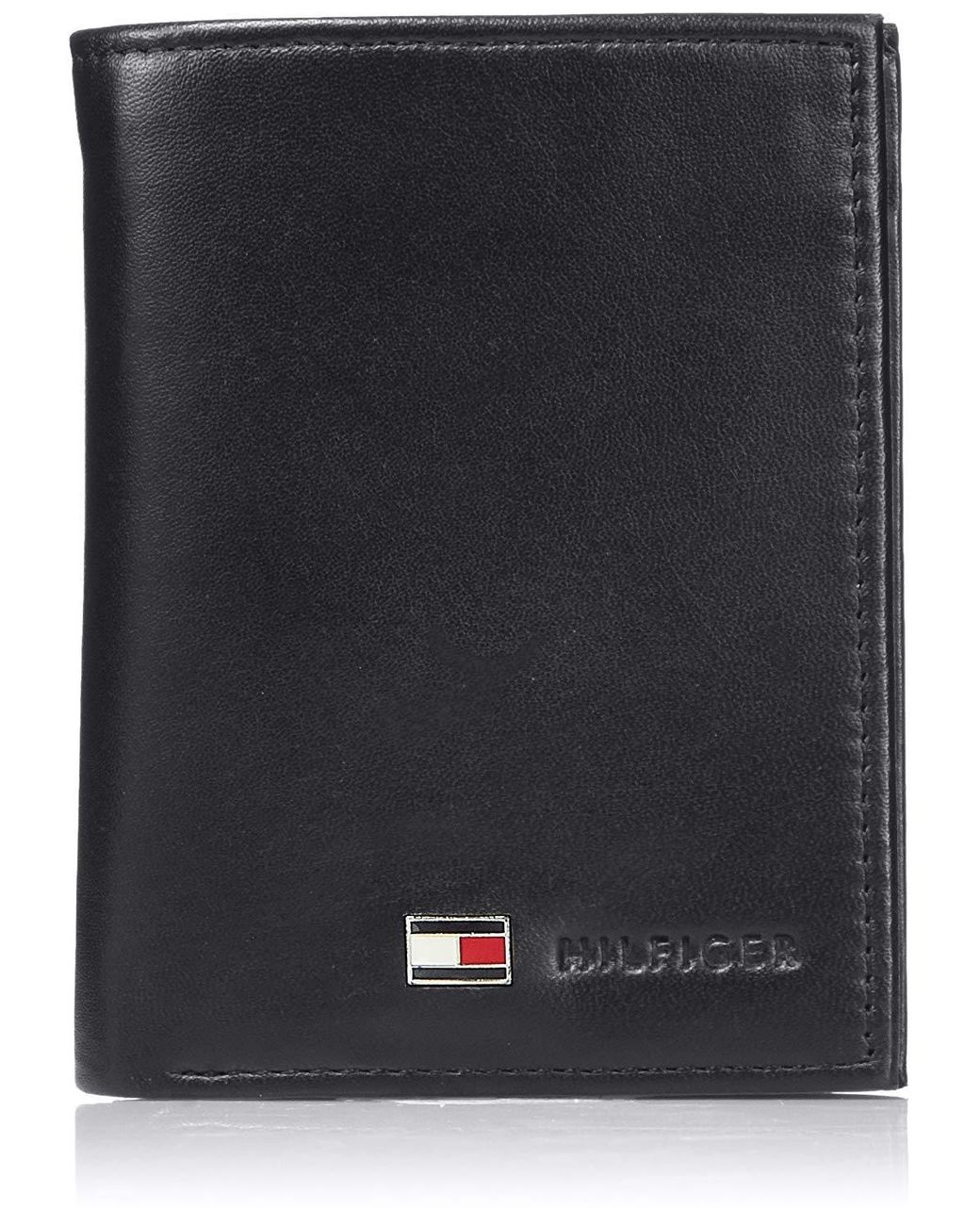 Tommy Hilfiger Leather Trifold Walletsleek And Slim Includes Id Window