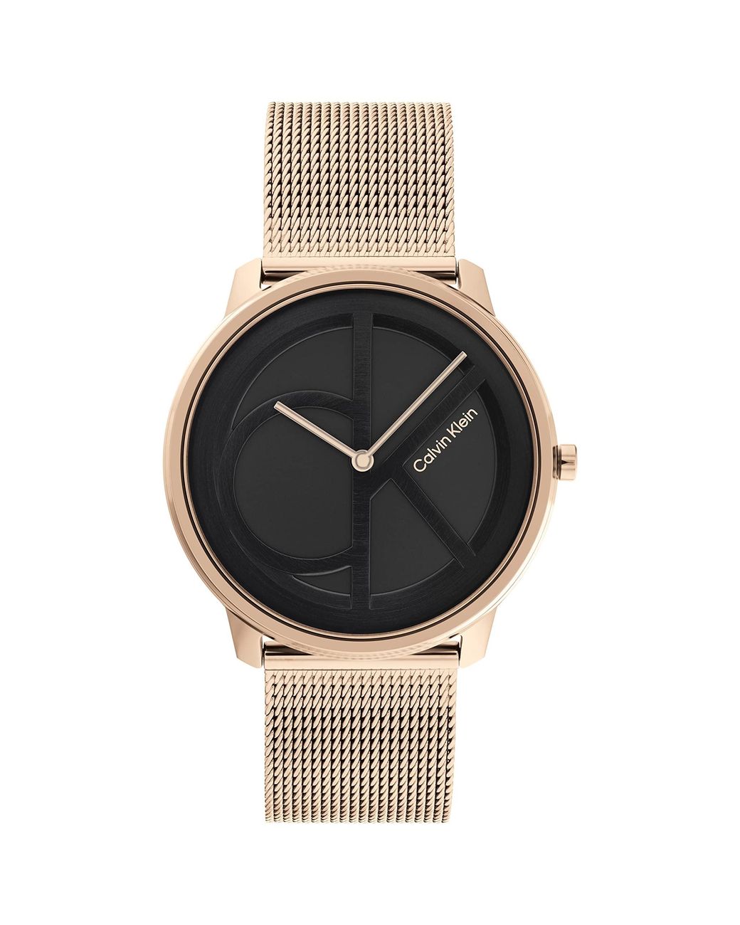 Calvin Ip Black Gold 40 Klein Rg/cg in Mesh Watch | Bracelet Iconic Carnation Lyst With Case Mm