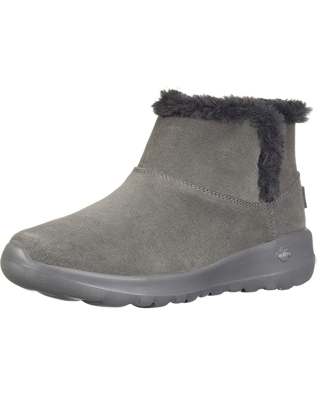 gray skechers boots