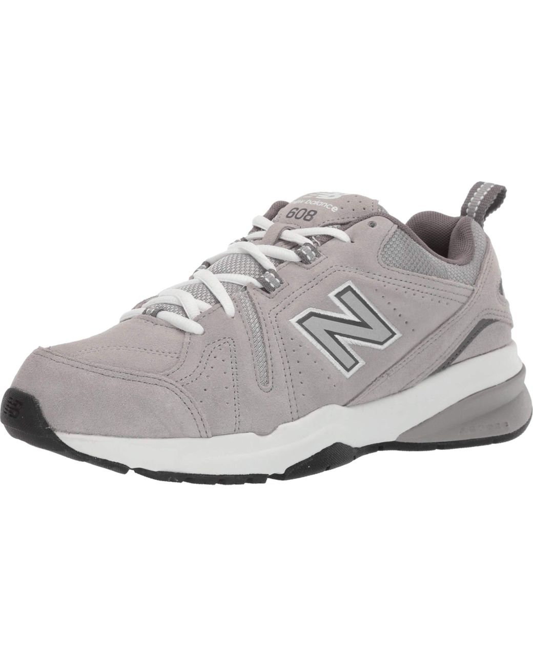 New Balance Suede 608 V5 Casual Comfort Cross Trainer in Grey Suede