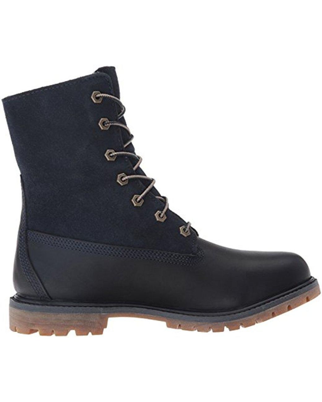 Timberland Authentics Teddy Fleece Wp Fold-down Boot in Blue | Lyst