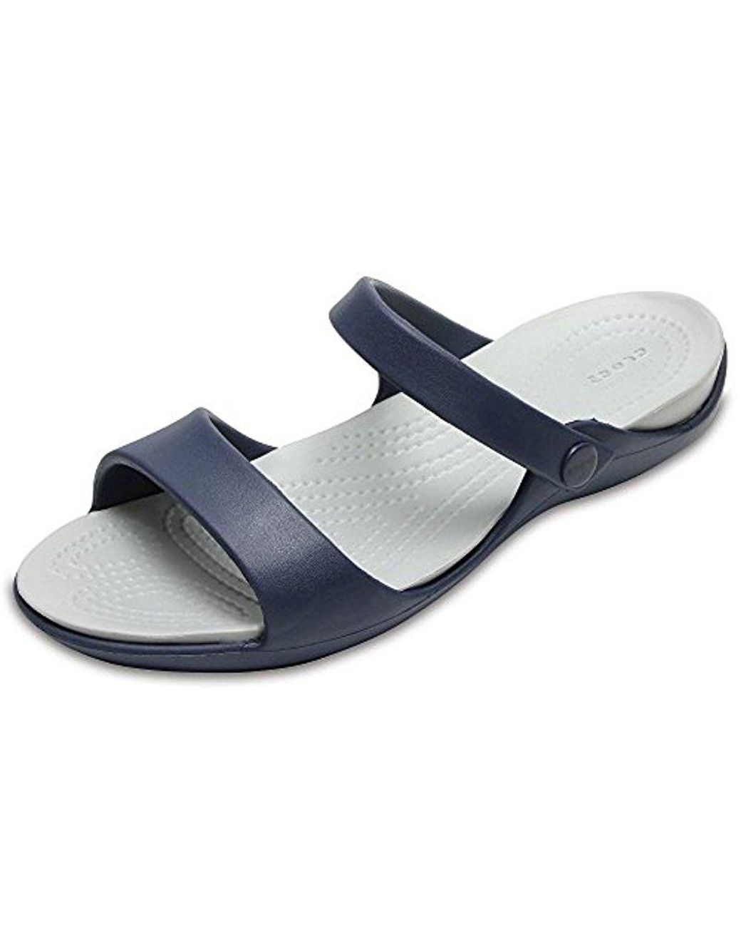 Crocs™ Cleo V Flat Sandal in Blue | Lyst