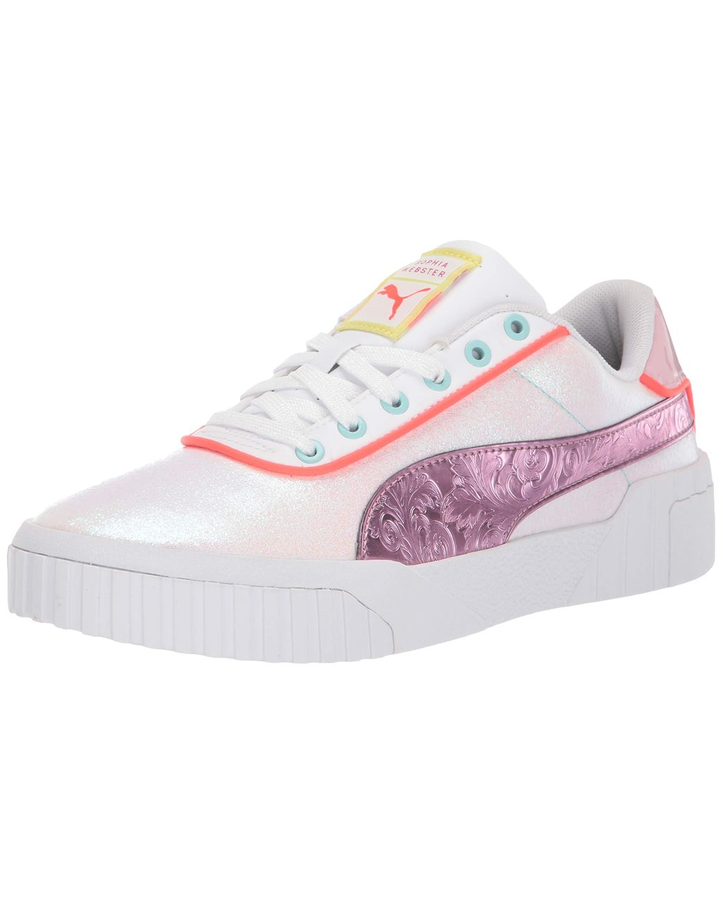 puma pale pink cali leather trainers
