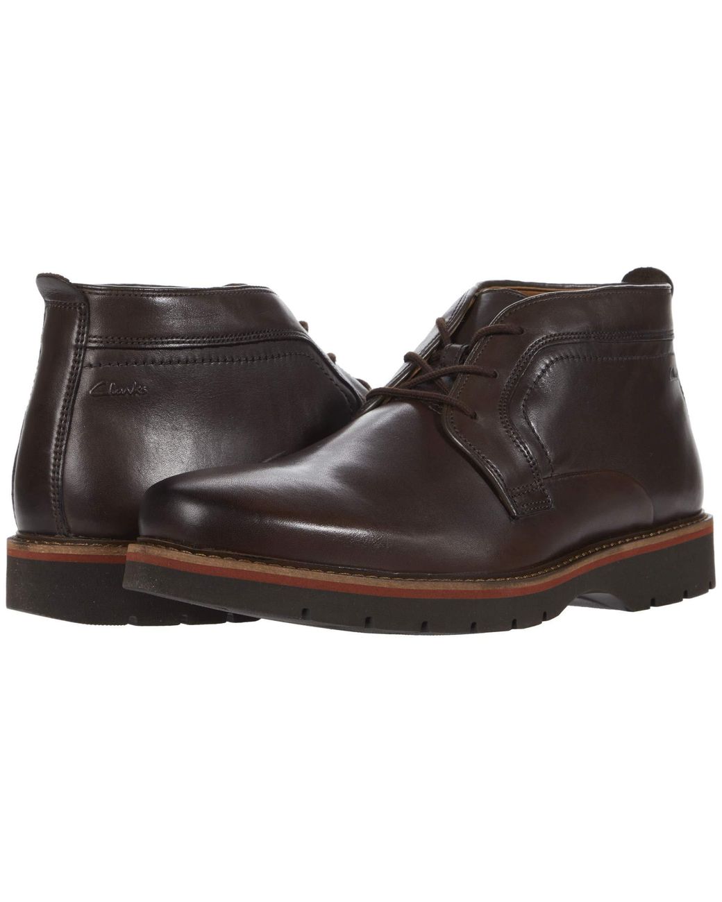 Clarks Leather Bayhill Mid in Dark Brown Leather (Brown) for Men | Lyst