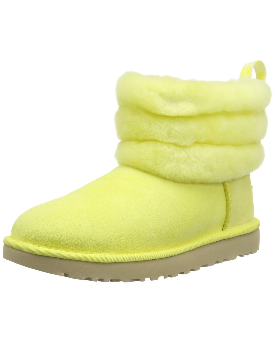 UGG Suede Fluff Mini Quilted in Yellow | Lyst