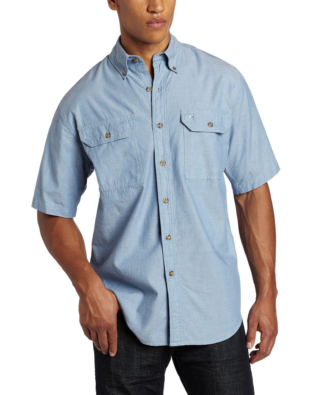 carhartt men's fort lightweight chambray
