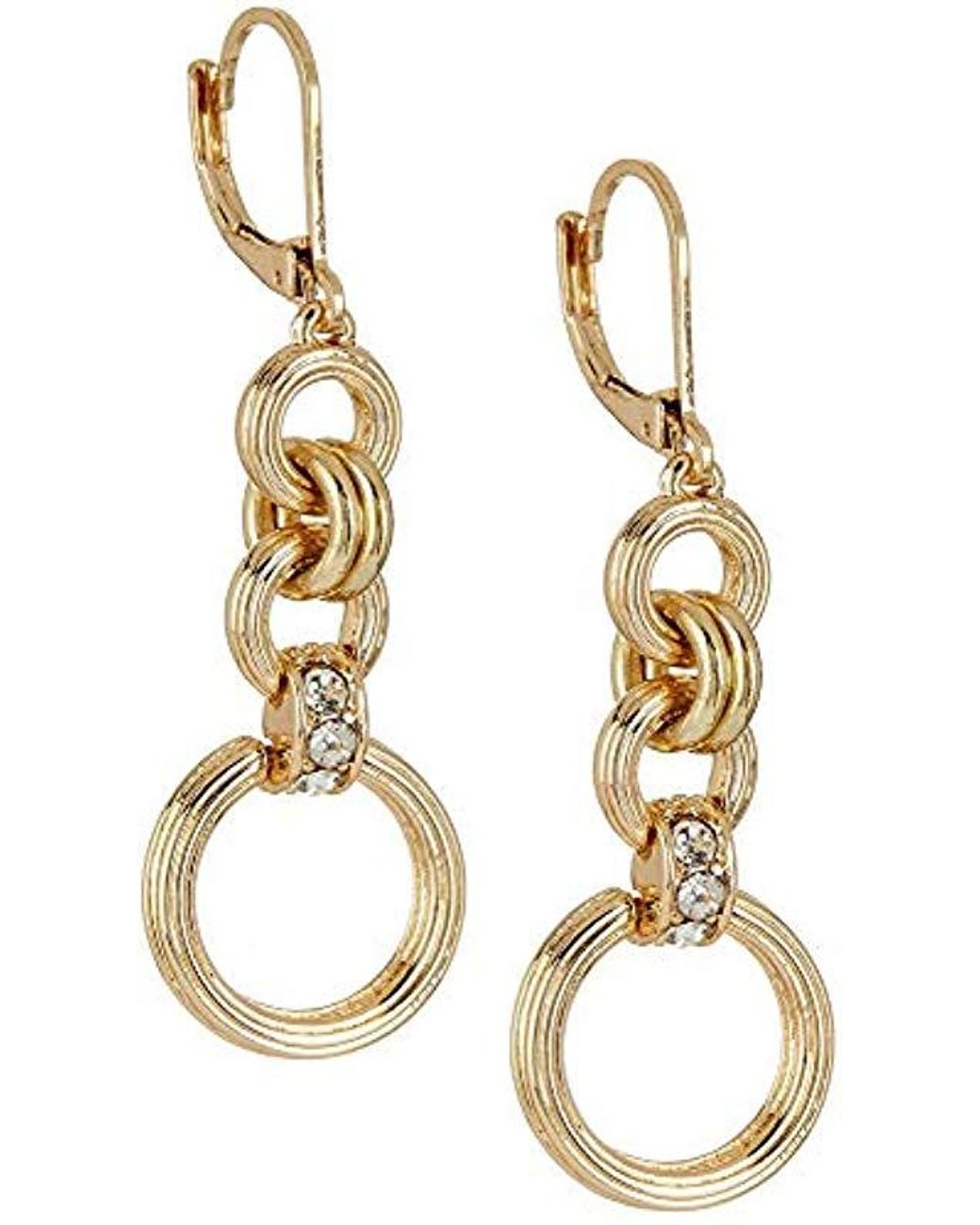 Lyst Napier Gold Long Drop Earrings, 0 in Metallic