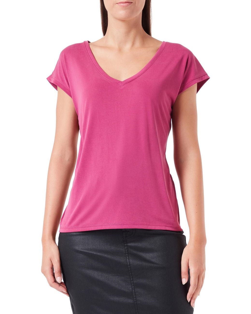Noos Lyst Vmfilli in V-neck Tee Ss Pink Moda | UK T-shirt Vero Ga