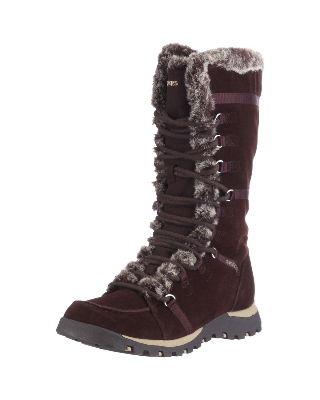 skechers brown boots womens