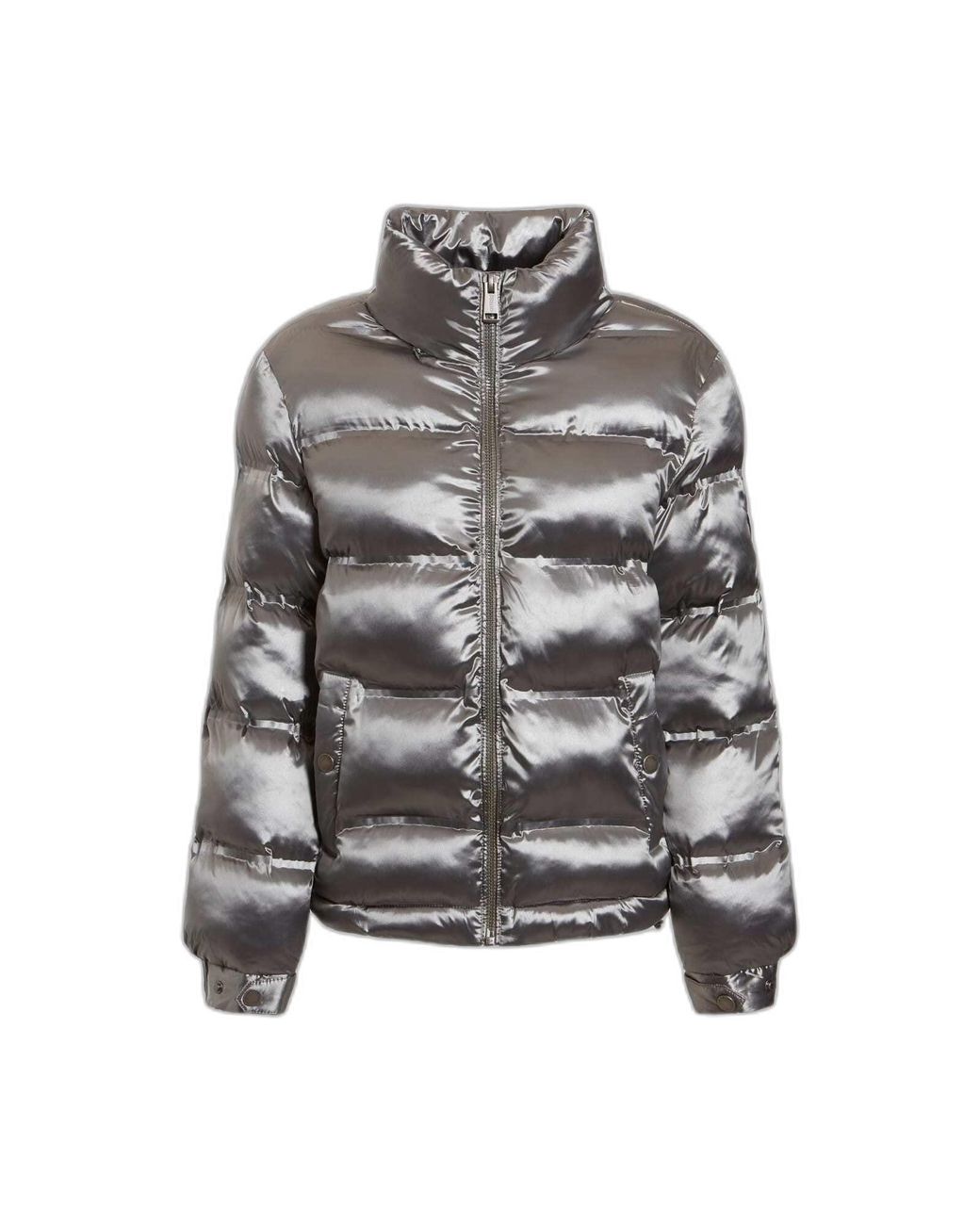 Guess Womens Nichole Puffer Jacket Down Alternative Coat in Grey | Lyst UK