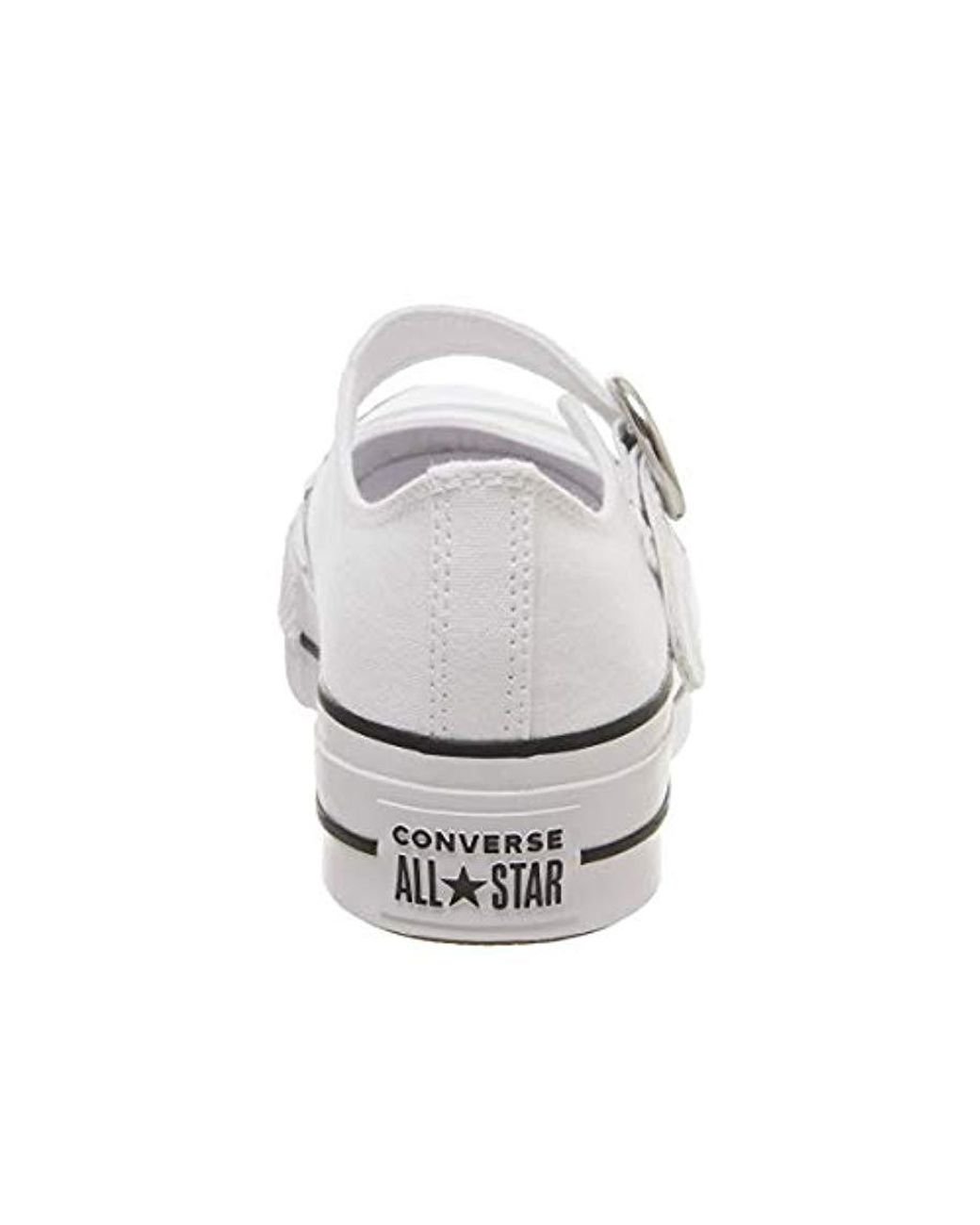 Converse Canvas All Star Mary Jane Ox Trainers in White, Black (White) |  Lyst UK