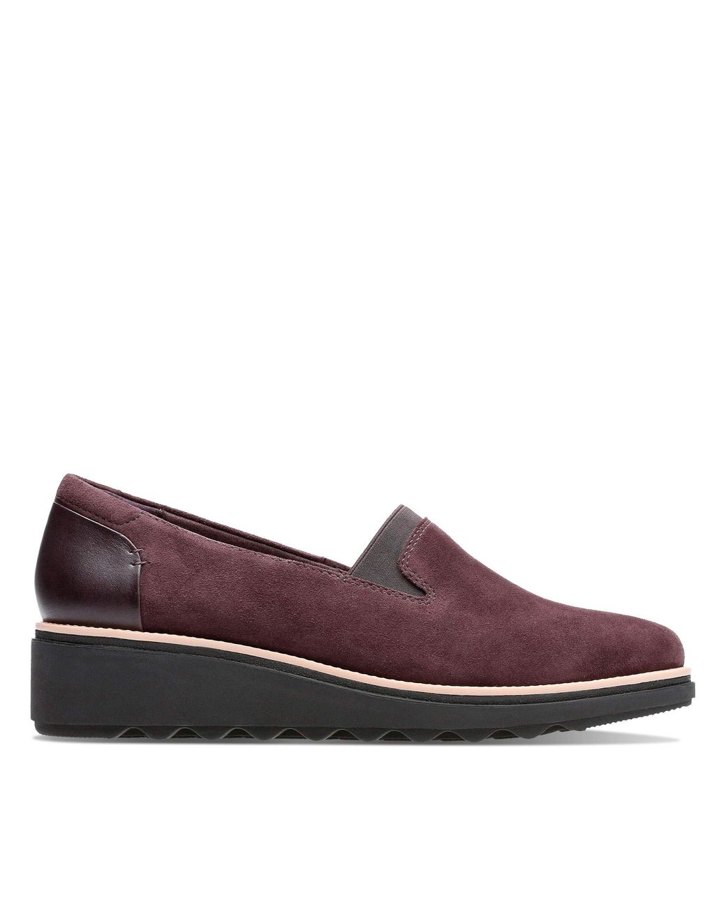 Clarks Cla Sharon Dolly Aubergine Sde in Red Lyst UK
