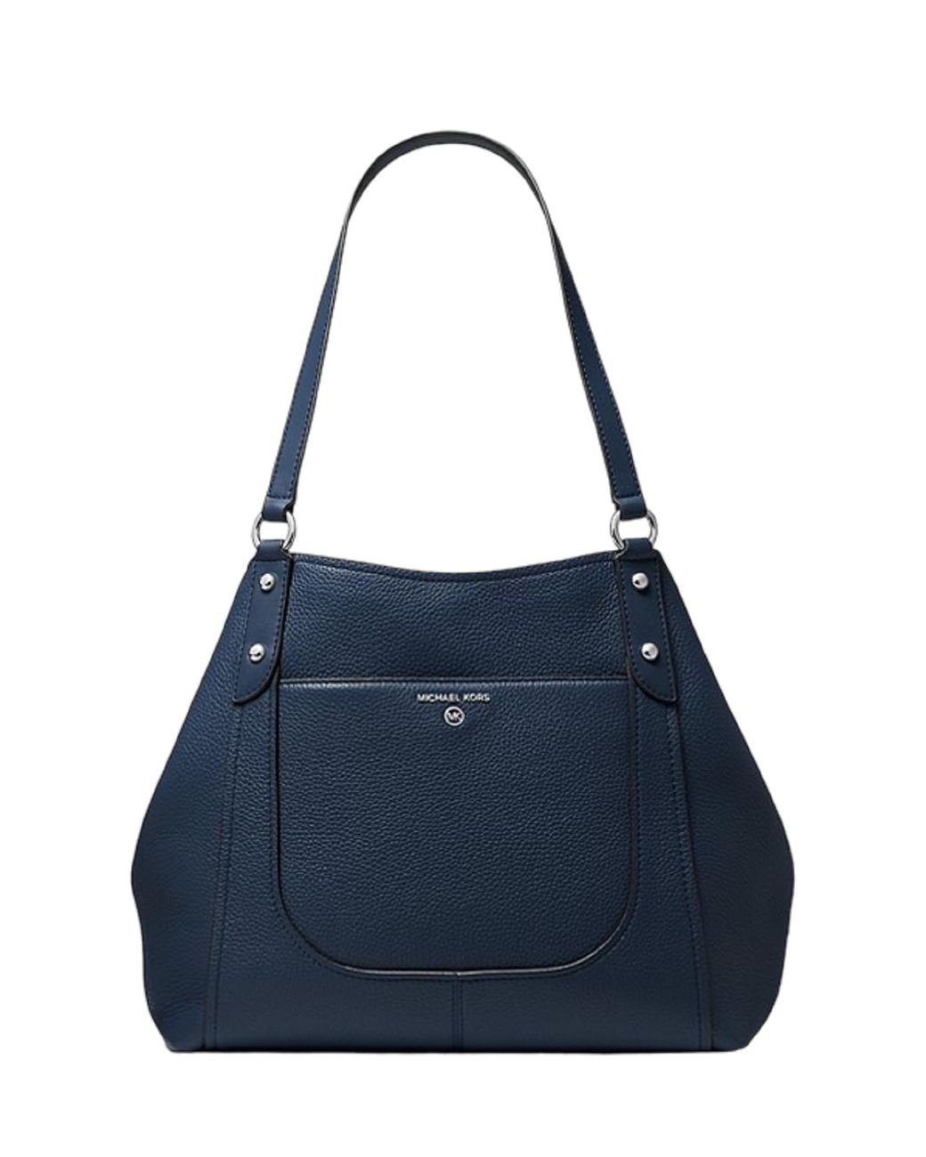 Michael Kors Molly Large Pebbled Leather Tote Bag in Blue | Lyst UK