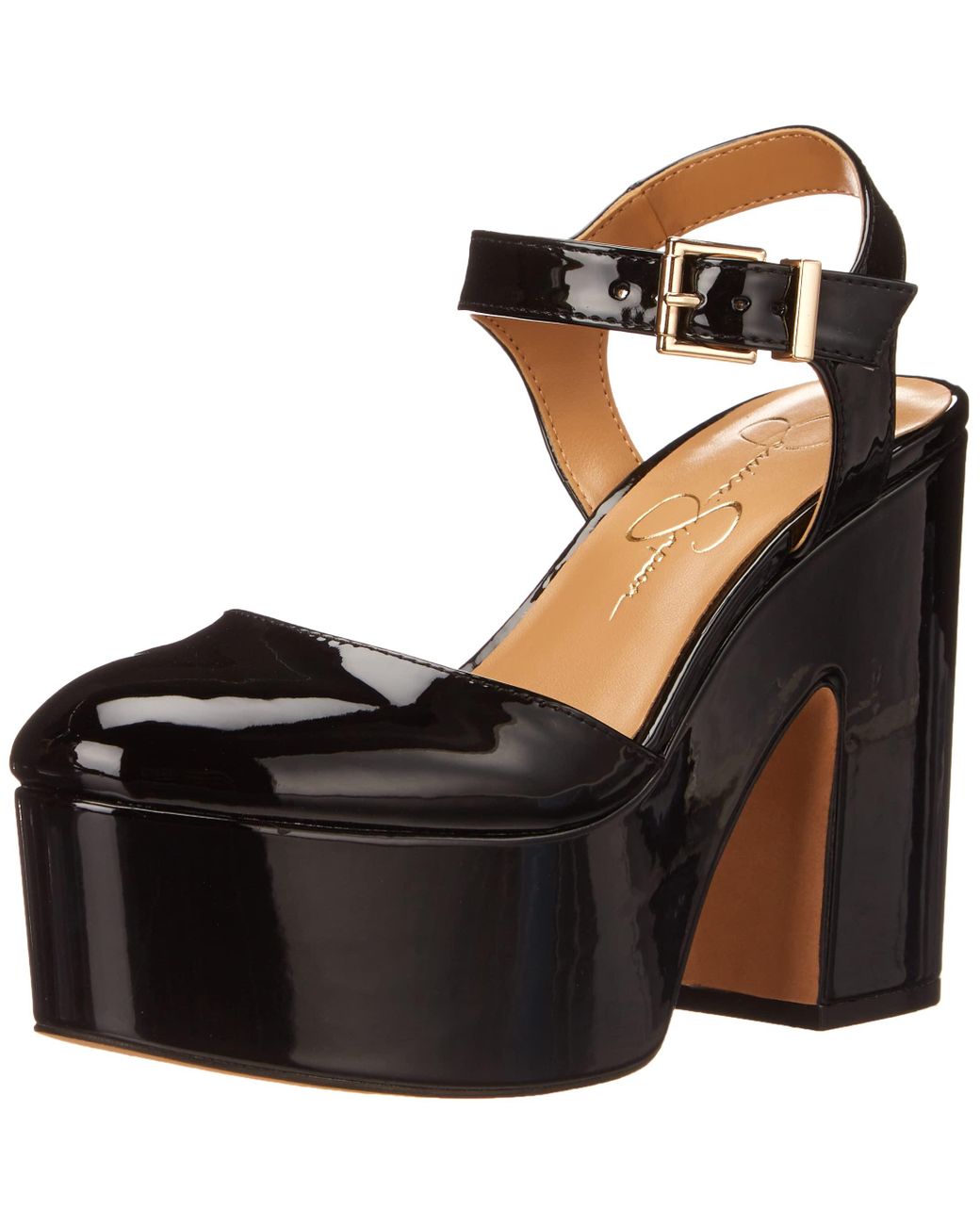 Jessica Simpson Leather Draiye Closed Toe Platform Pump in Black Lyst