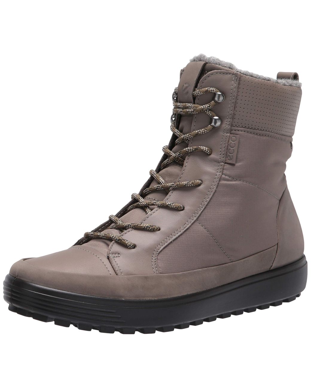Ecco Leather Womens Soft 7 Tred Winter Goretex Oxford Boot in Gray