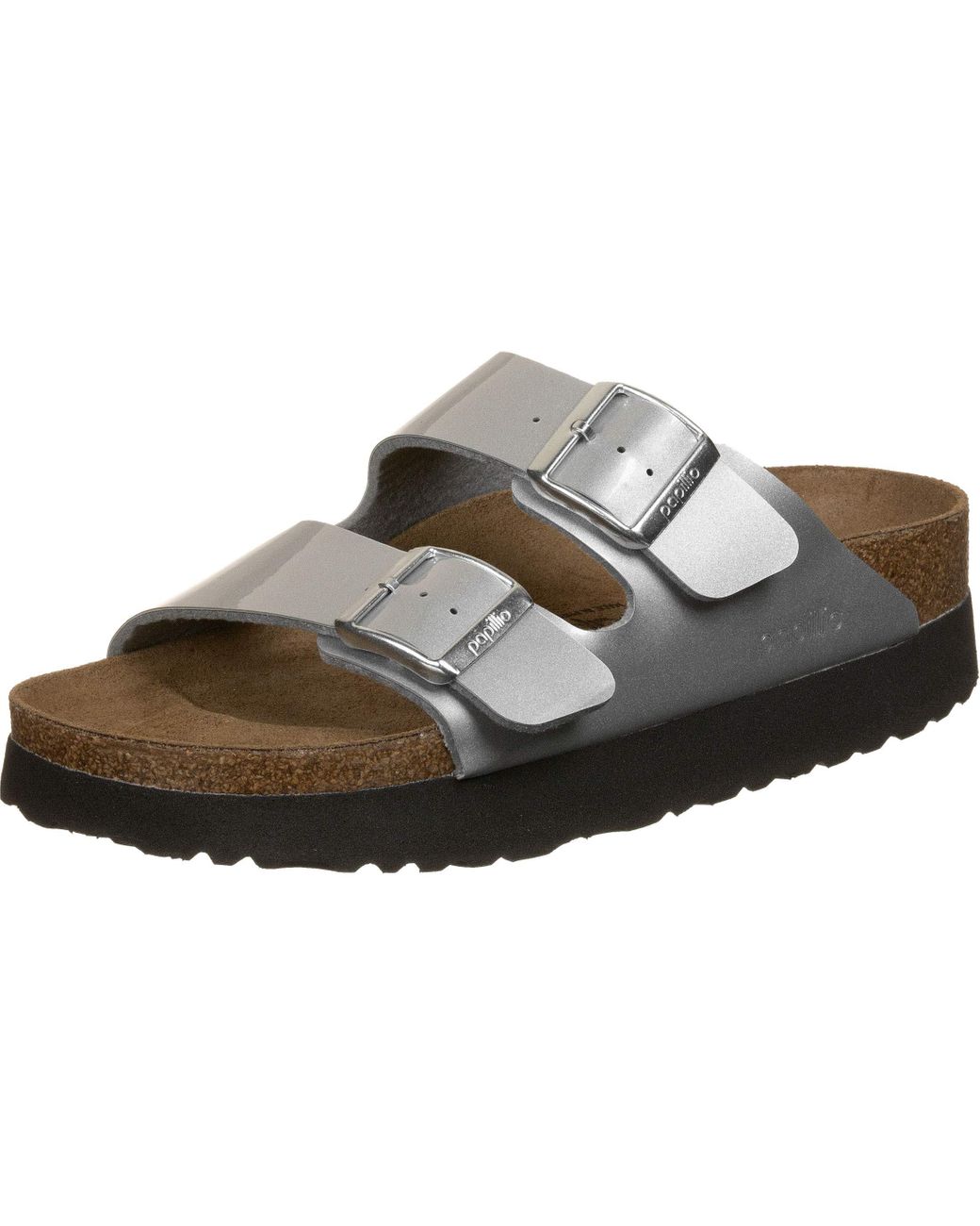 Silver platform hot sale birkenstock