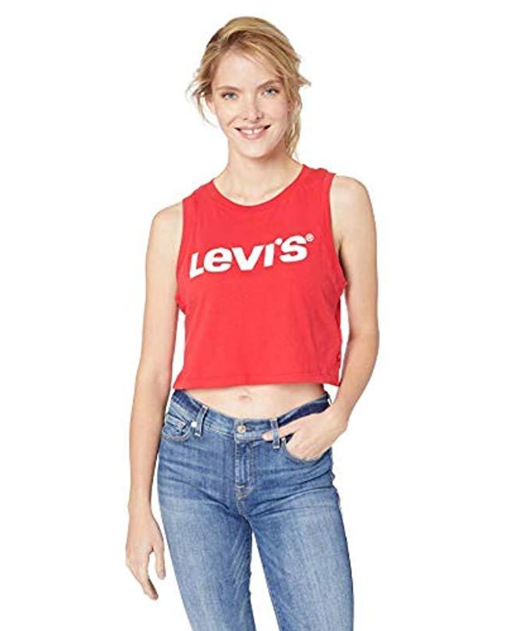 levi's graphic crop tank