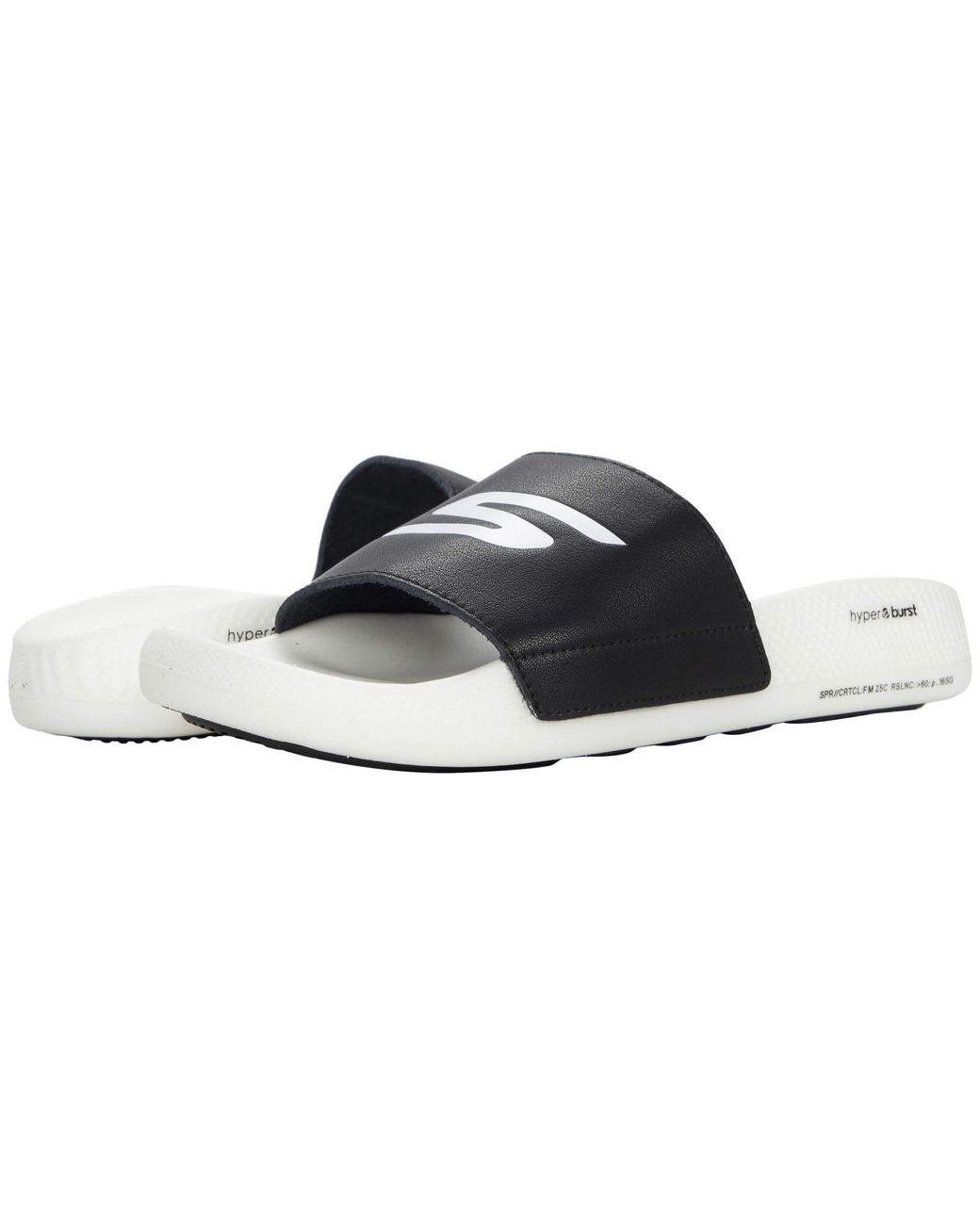 Skechers Rubber Go Hyper Slide Black/white 7 D for Men - Lyst