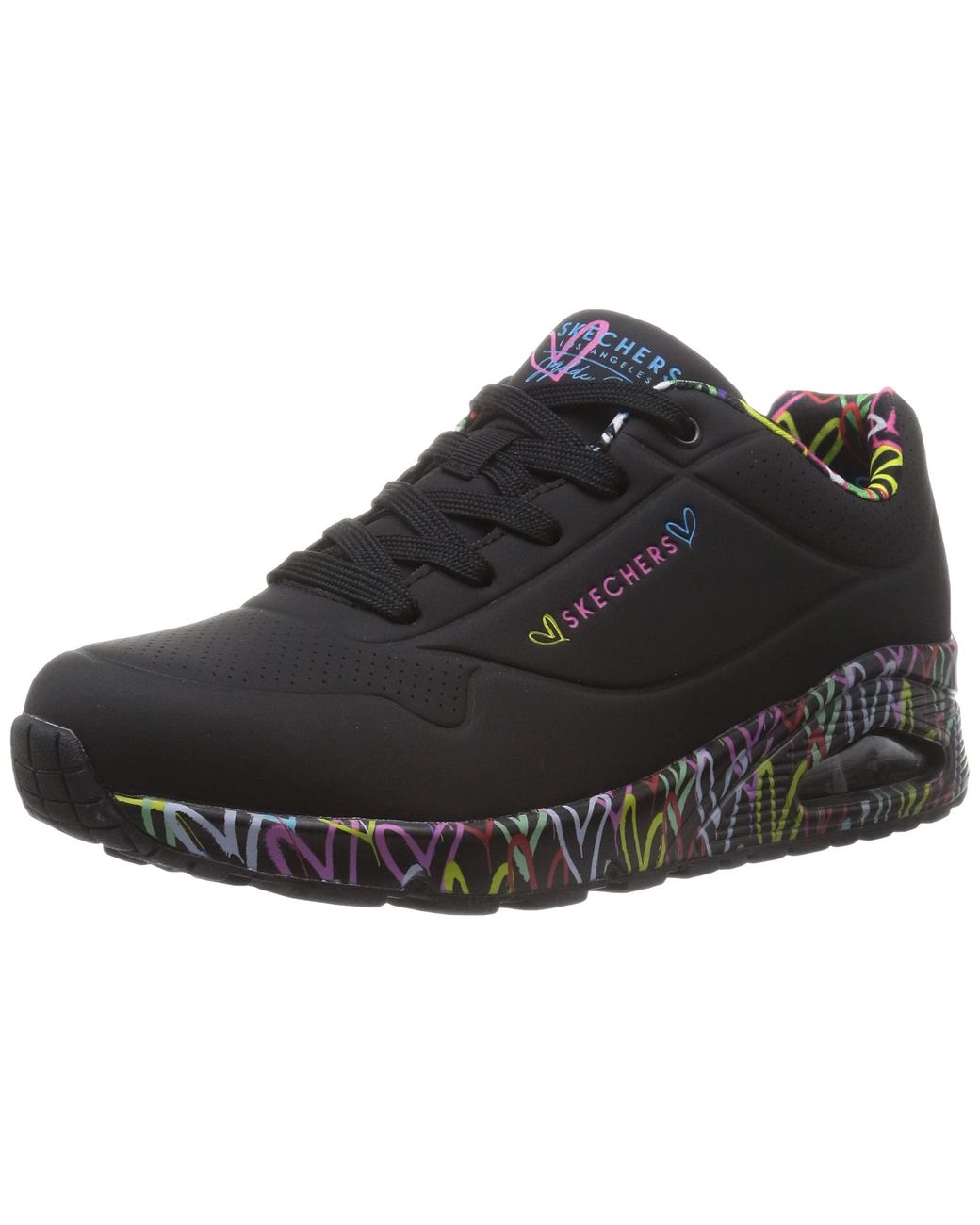 Skechers Uno Love Sneaker in Black 