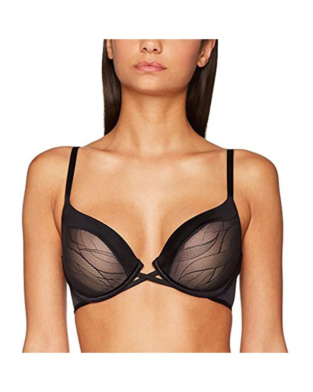 Sloggi Wow Lace WHU Underwired Half-cup Push-Up Bra Black 38D CS 0004