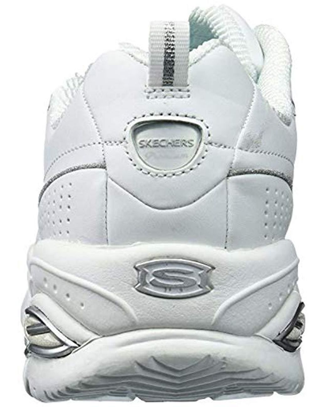 Skechers Leather Sport Premium-premix Slip-on Sneaker in White / Silver  (Metallic) | Lyst