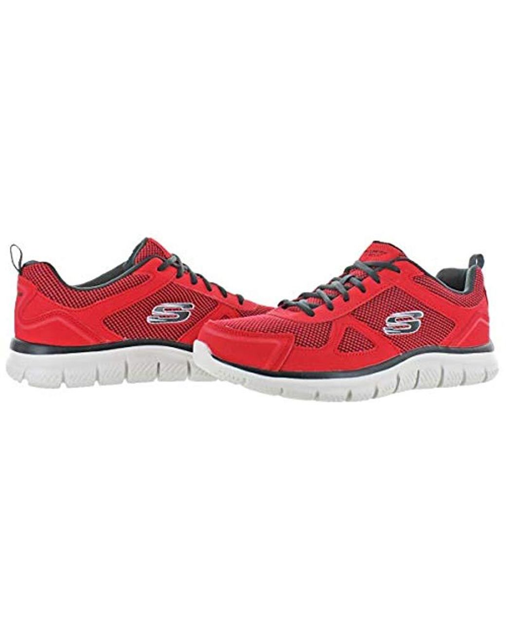 Skechers Leather Track Bucolo Low in Red/Black (Red) for Men | Lyst