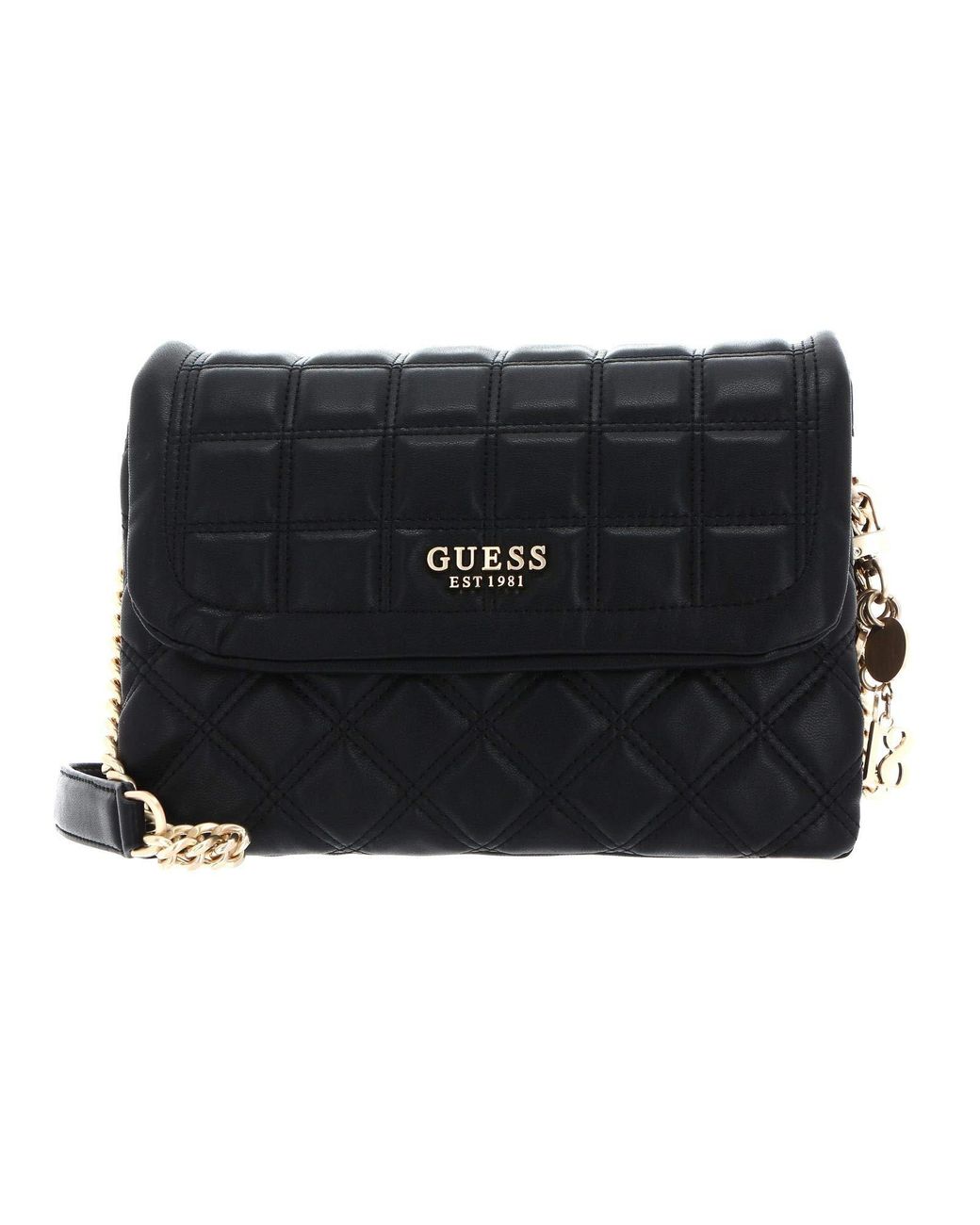 Guess Kamina Bag with Flap Black Lyst DE