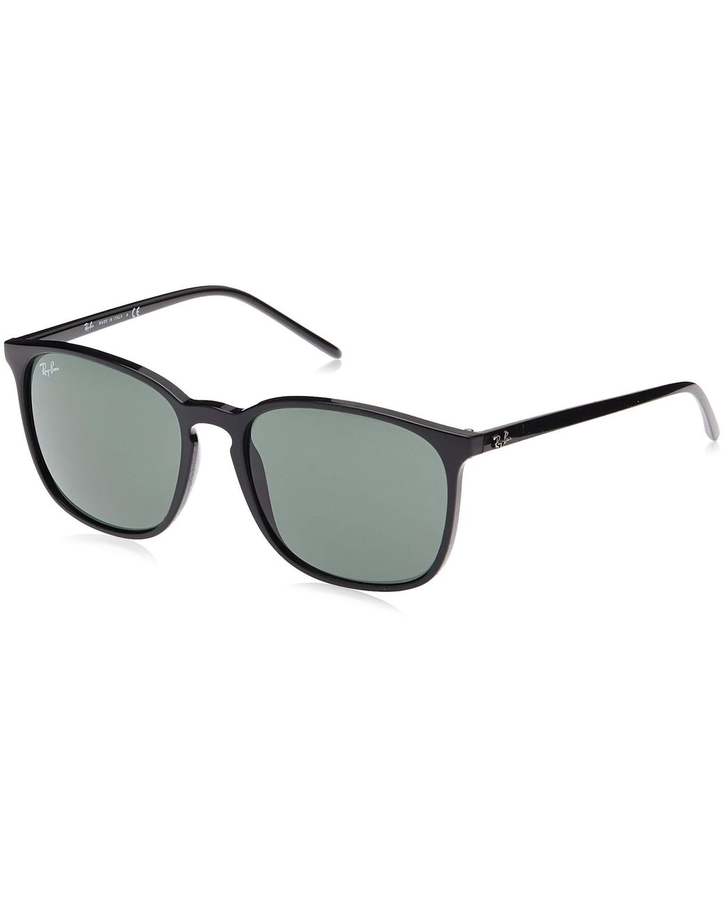 RayBan Rb4387 Round Sunglasses in Black/Green (Black) for Men Save
