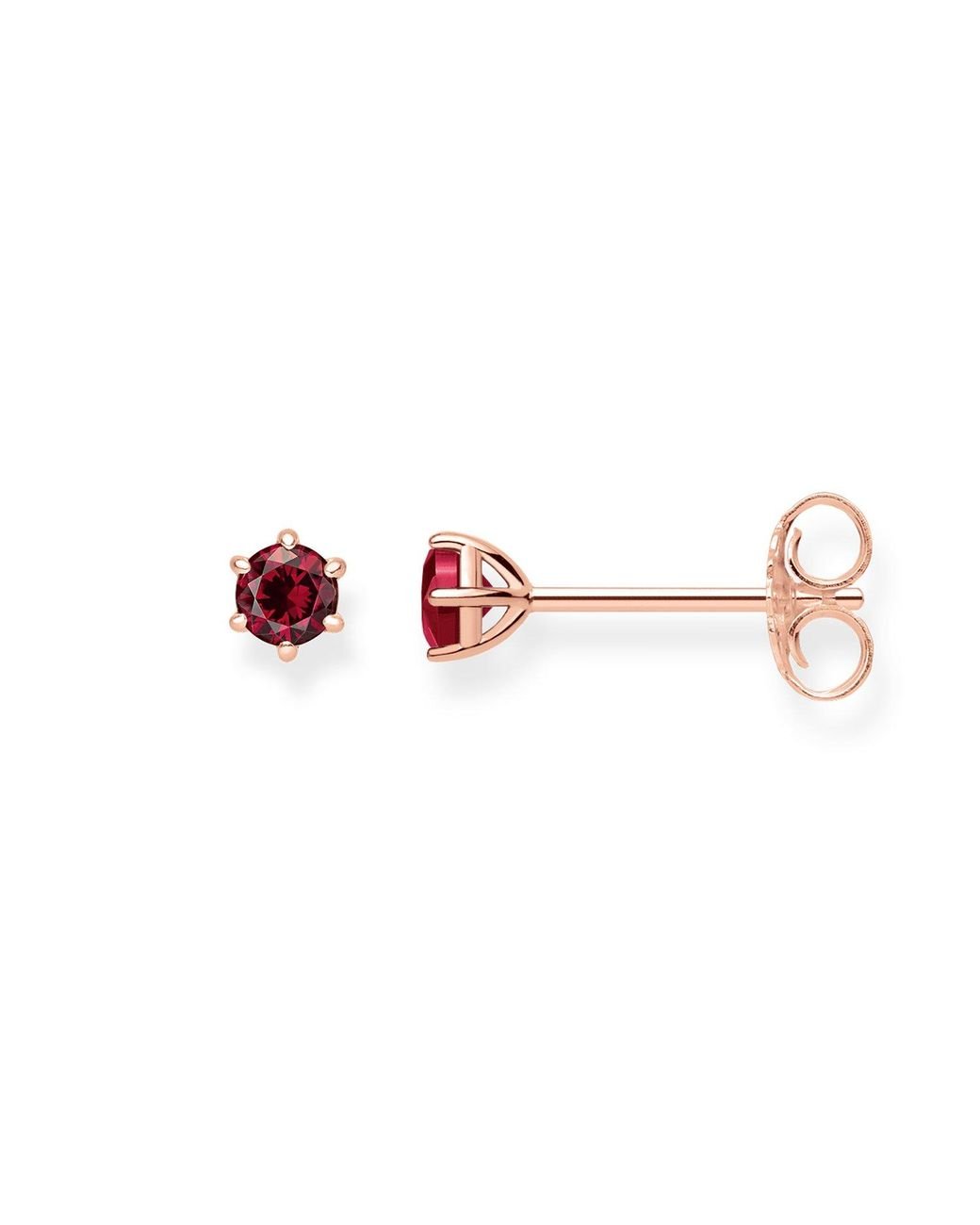 Thomas Sabo Ohrstecker Roter Stein 925 Sterling Silber 750 Roségold  H1964-540-10 in Rot | Lyst DE