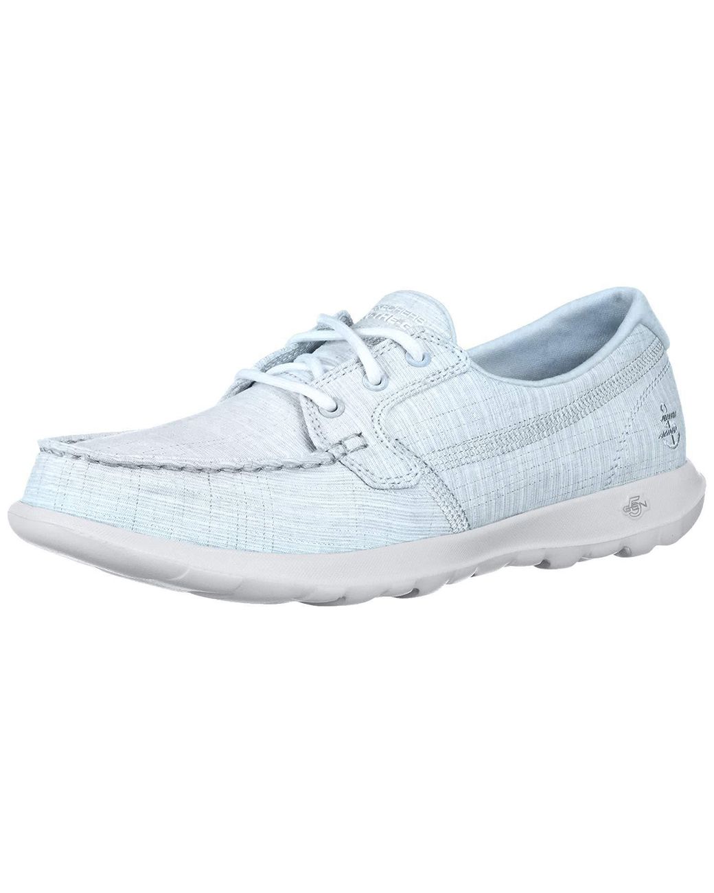 skechers boat shoes blue