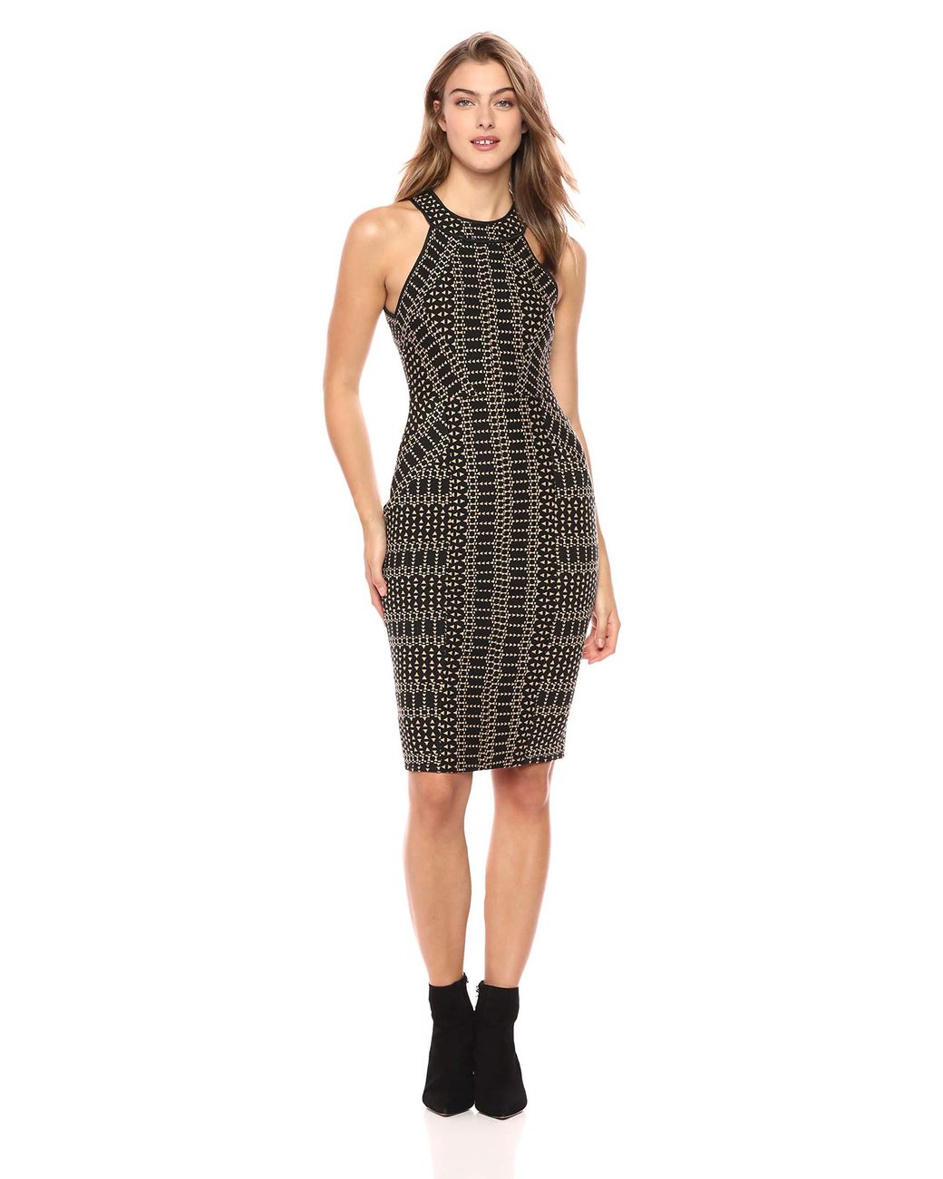 bcbg strappy cutout sheath dress