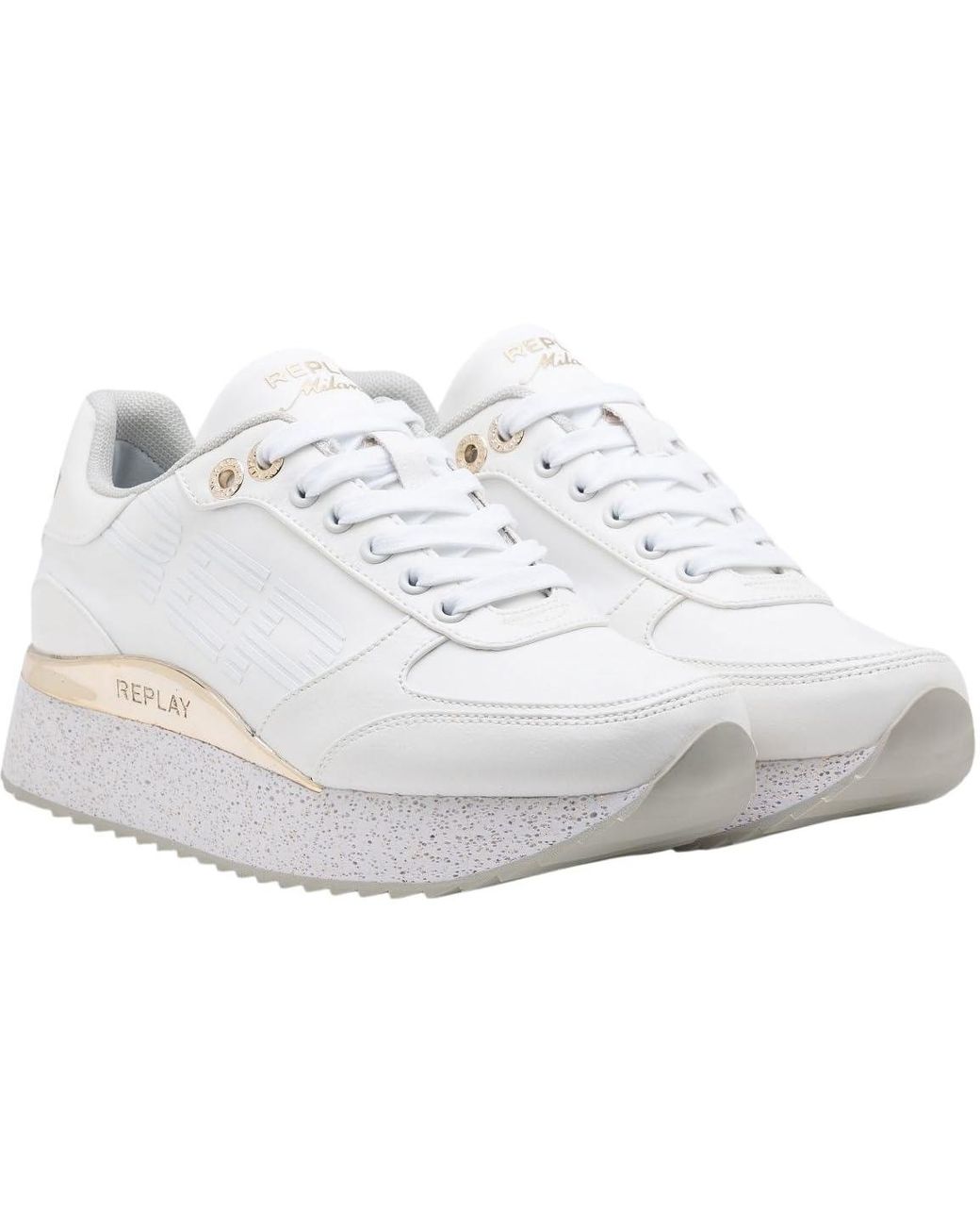 Replay Sneaker mit Plateau in Weiß Lyst DE - Main Image