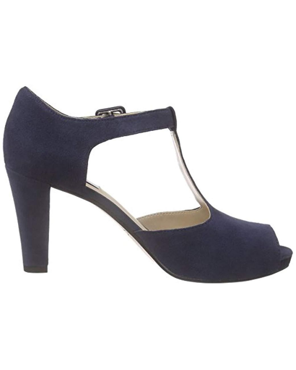 Clarks Synthetic Kendra Flower, Open-toe Pumps in Blue (Navy Suede) (Blue)  | Lyst UK