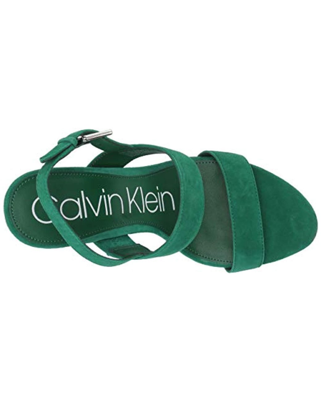 Calvin klein leslie suede wedge sandals hotsell