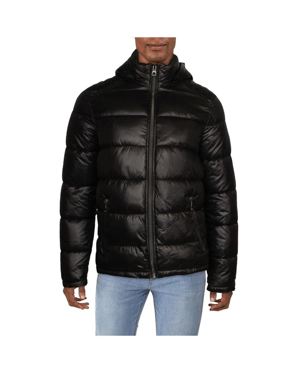 Guess Mens Midweight Puffer Jacket Down Alternative Coat in Black for Men |  Lyst UK