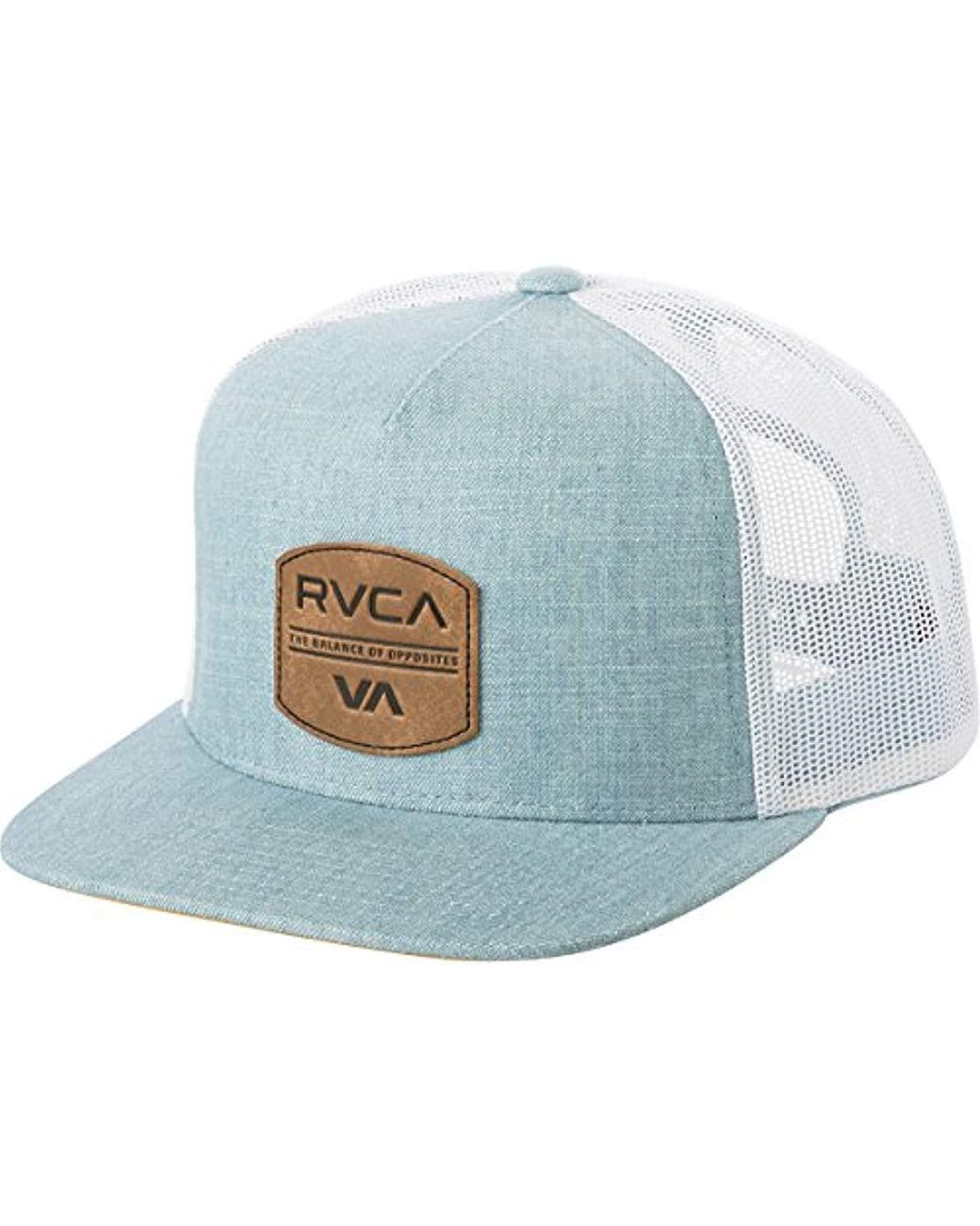 RVCA Denim Trucker Hat in Washed Blue 