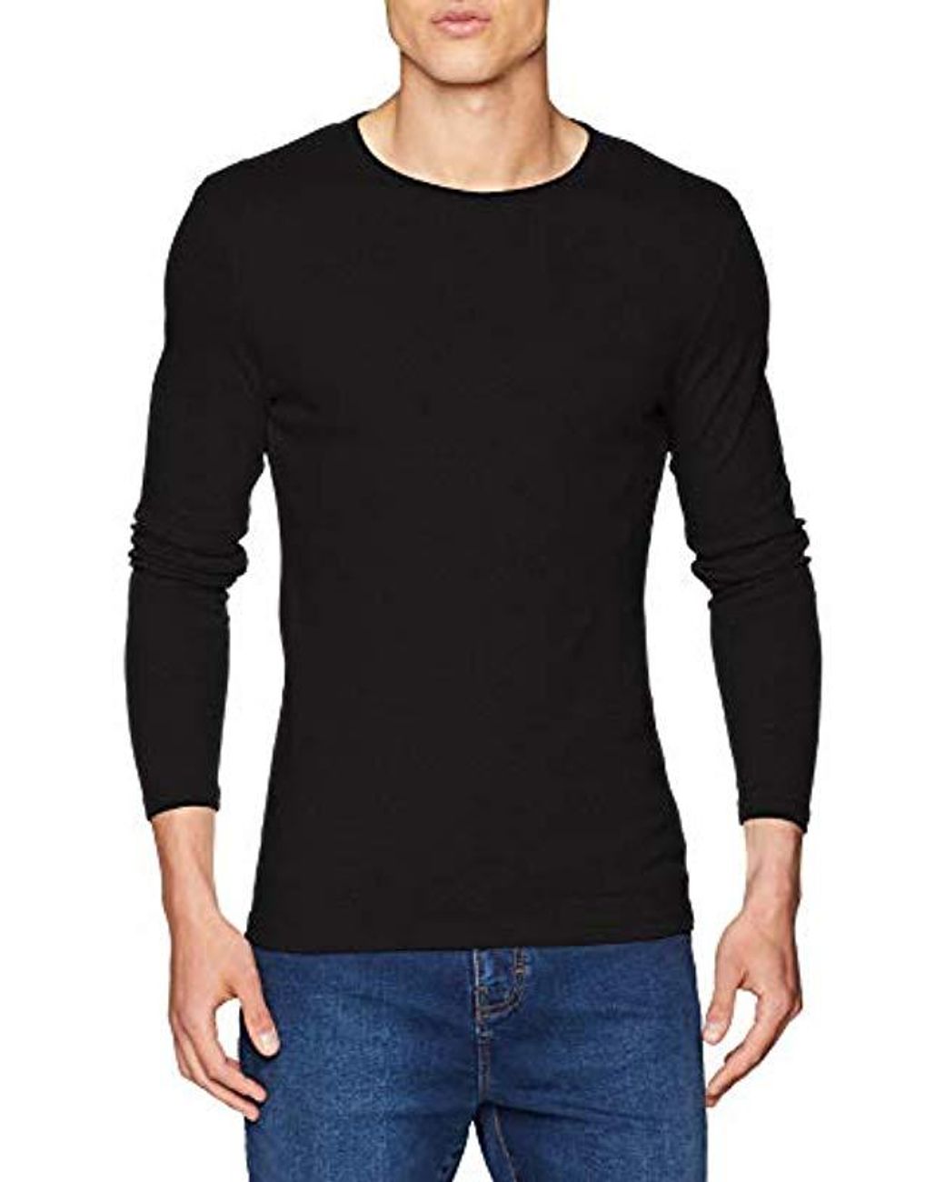G-Star RAW Base Round Neck Tee Long Sleeve 1-pack in Black for Men - Lyst